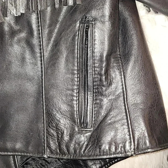 California Creations Leather Fringe Jacket - Picture 9 of 11